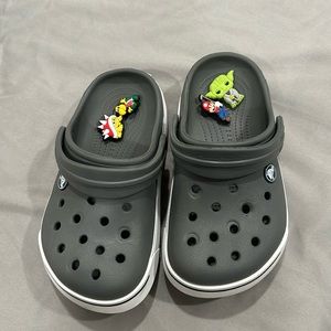 CROCS Kids Water Shoes in Dark Gray Charms no longer included